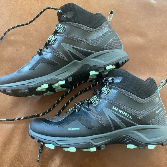 Merrell MQM Flex 2 Mid Goretex Black/gray waterproof hiking boots W8 - Picture 2 of 8